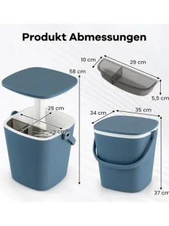 COSTWAY Gartenmöbel<3-in-1 Kühltisch Cool Bar in Blau