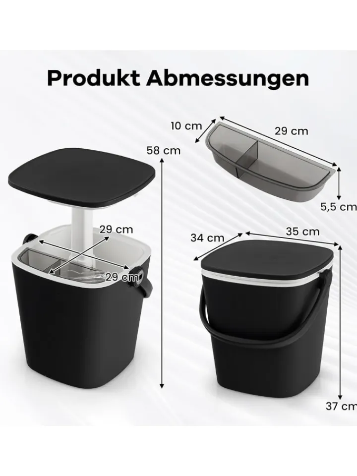 COSTWAY Gartenmöbel<3-in-1 Kühltisch Cool Bar in Schwarz