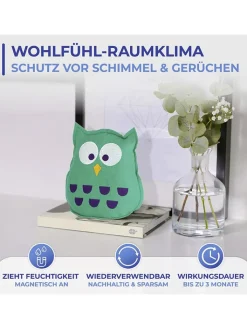 Wenko Tür- & Zugluftstopper<2in1 Türstopper und Raumluftentfeuchter in Grün - (B)15 x (H)18 x (T)9 cm