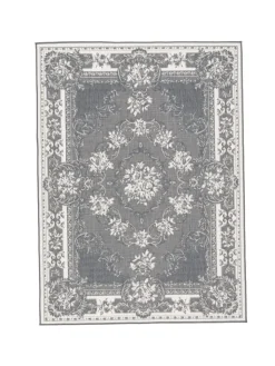 Pergamon Outdoorteppiche<In- und Outdoor Teppich Beidseitig Cape Cod Bordüre in Grijs