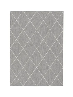 Pergamon Outdoorteppiche<In- und Outdoor Teppich Beidseitig Newport Rauten in Grijs