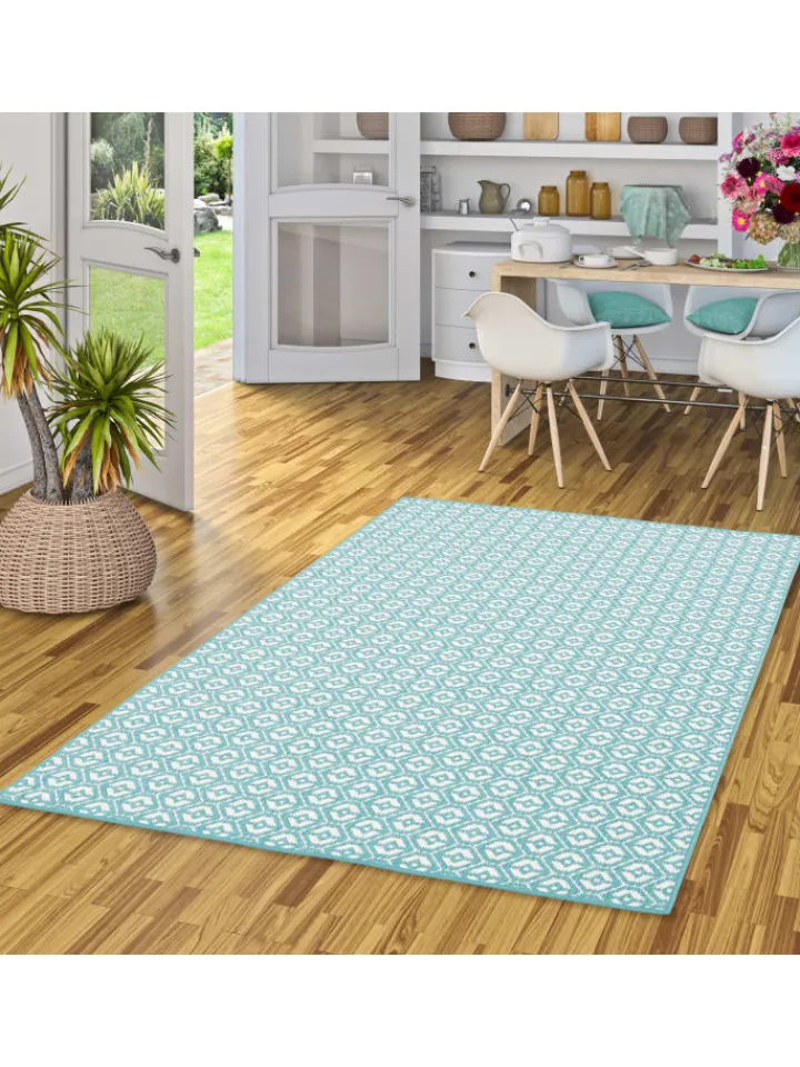 Snapstyle Outdoorteppiche<In- und Outdoor Teppich Beidseitig Cape Cod in Türkis