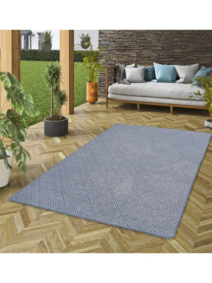 Snapstyle Outdoorteppiche<In- und Outdoor Teppich Beidseitig Newport Modern in Blau