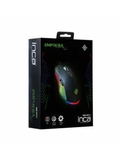 Inca Tablets, Konsolen & Elektronisches Spielzeug<IMG-GT17 PRO Optisch Gaming Maus 6400 DPI RGB-Logo in schwarz