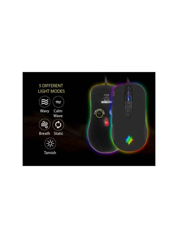 Inca Tablets, Konsolen & Elektronisches Spielzeug<PHALDOR RGB Makro Tastem Professional Gaming Maus schwarz in schwarz