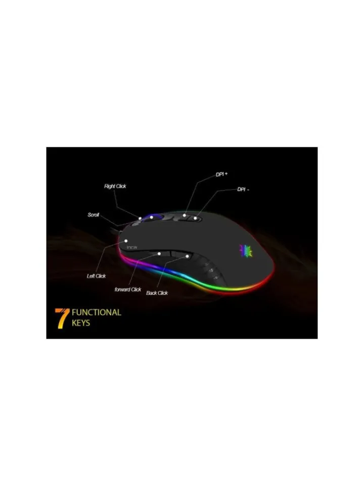 Inca Tablets, Konsolen & Elektronisches Spielzeug<PHALDOR RGB Makro Tastem Professional Gaming Maus schwarz in schwarz