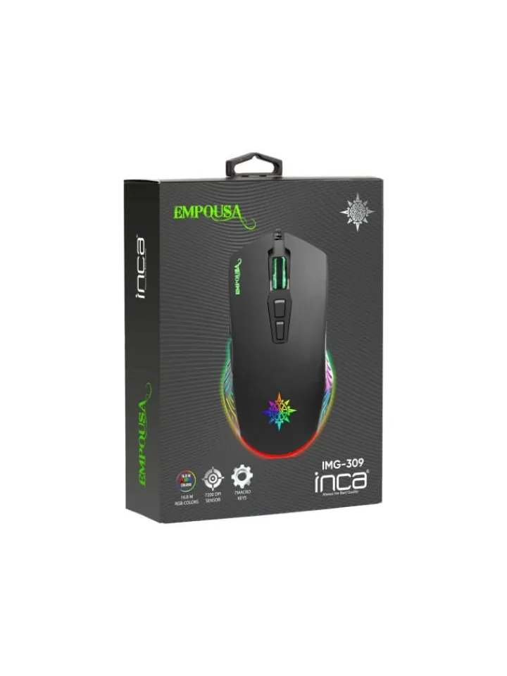 Inca Tablets, Konsolen & Elektronisches Spielzeug<-IMG-309 Empouse RGB Licht Makro Tasten Professional Gaming Maus in schwarz
