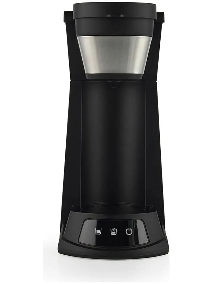 Petra Küchenelektronik<2in1-Eiskaffee-Maschine in Schwarz/ Silber