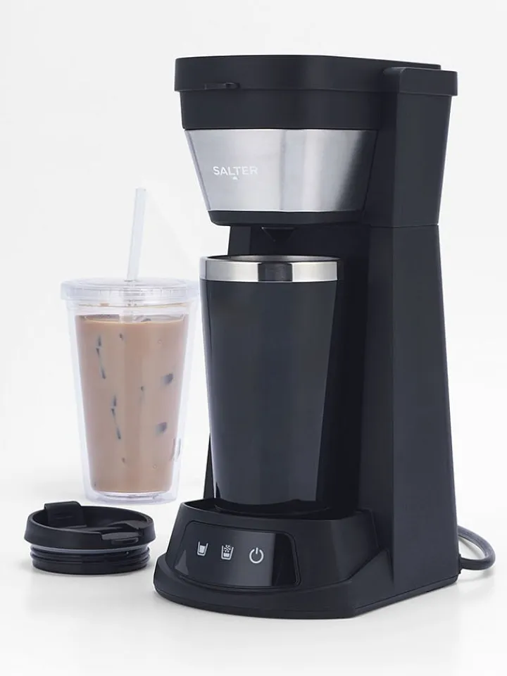 Petra Küchenelektronik<2in1-Eiskaffee-Maschine in Schwarz/ Silber