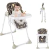 COSTWAY Babymöbel<6 in 1 Hochstuhl 6-36 Monate in Braun