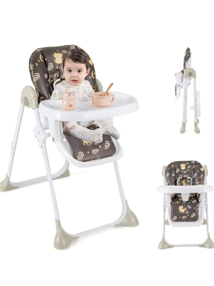 COSTWAY Babymöbel<6 in 1 Hochstuhl 6-36 Monate in Braun