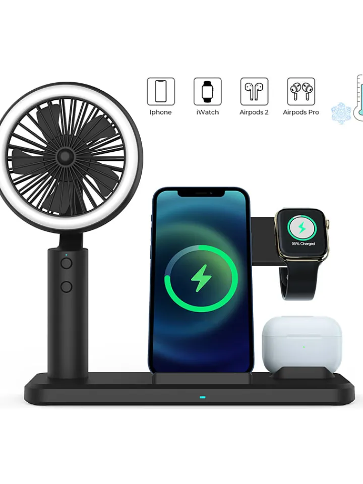 SmartCase Technikzubehör<3in1-Induktions-Ladestation in Schwarz