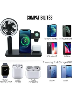 SmartCase Technikzubehör<3in1-Induktions-Ladestation in Schwarz