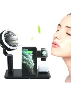 SmartCase Technikzubehör<3in1-Induktions-Ladestation in Schwarz