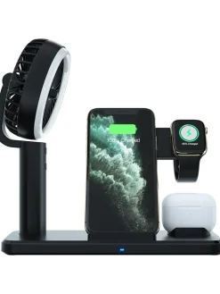 SmartCase Technikzubehör<3in1-Induktions-Ladestation in Schwarz