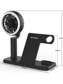 SmartCase Technikzubehör<3in1-Induktions-Ladestation in Schwarz