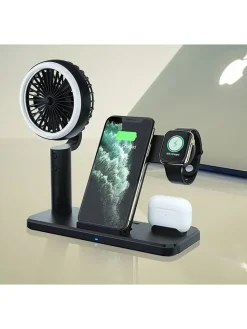 SmartCase Technikzubehör<3in1-Induktions-Ladestation in Schwarz