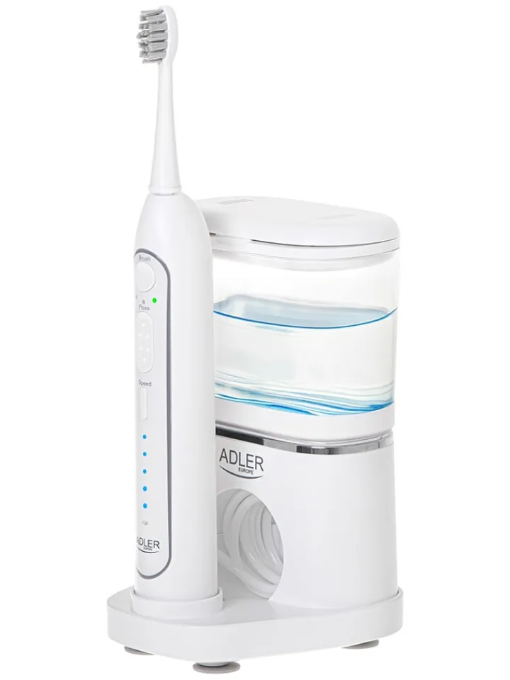 Adler Europe Zahn & Mundpflege<2-in-1-Schallzahnbürste mit Munddusche "AD 2180" in Weiß