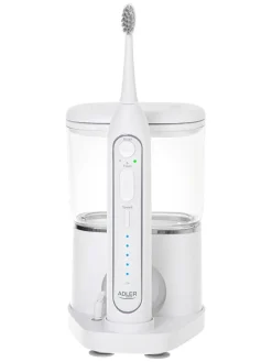 Adler Europe Zahn & Mundpflege<2-in-1-Schallzahnbürste mit Munddusche "AD 2180" in Weiß