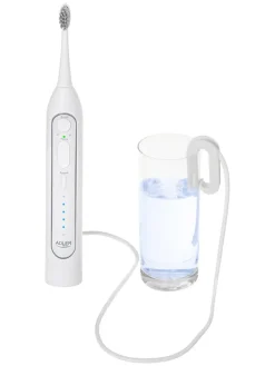 Adler Europe Zahn & Mundpflege<2-in-1-Schallzahnbürste mit Munddusche "AD 2180" in Weiß