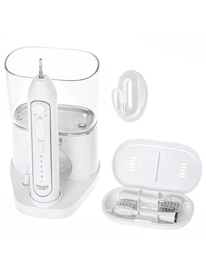 Adler Europe Zahn & Mundpflege<2-in-1-Schallzahnbürste mit Munddusche "AD 2180" in Weiß
