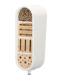 Gardena Gartendekoration<Insektenhotel "ClickUp!" in Weiß/ Natur - (B)14,9 x (H)36,8 x (T)11 cm