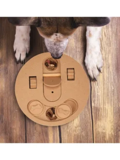relaxdays Hunde<Intelligenzspielzeug in Natur