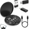 SWEET ACCESS Technikzubehör<6-in-1-USB-Adapter mit SIM-Kartenfach in Schwarz