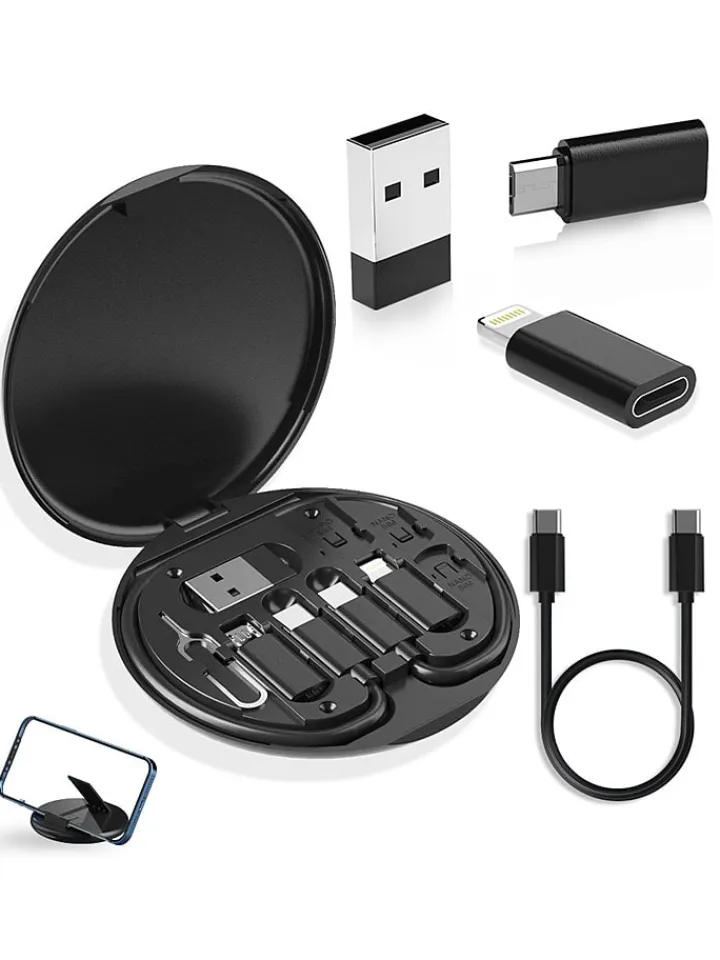 SWEET ACCESS Technikzubehör<6-in-1-USB-Adapter mit SIM-Kartenfach in Schwarz