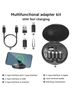 SWEET ACCESS Technikzubehör<6-in-1-USB-Adapter mit SIM-Kartenfach in Schwarz