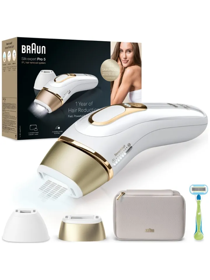 Braun Pflege & Gesundheit<IPL-Haarentfernungsgerät "Silk-expert Pro IPL PL5152" in Weiß/ Gold