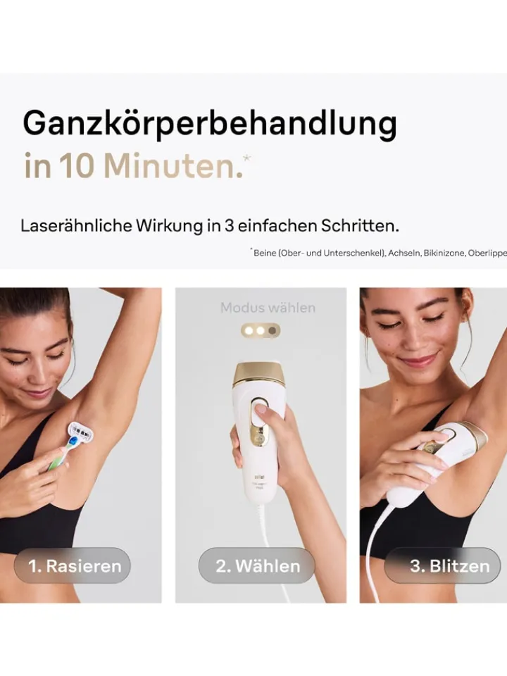 Braun Pflege & Gesundheit<IPL-Haarentfernungsgerät "Silk-expert Pro IPL PL5152" in Weiß/ Gold