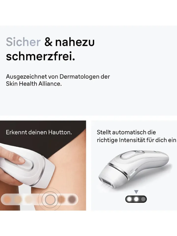 Braun Pflege & Gesundheit<IPL-Haarentfernungsgerät "Silk-expert Pro IPL PL3122" in Weiß/ Silber