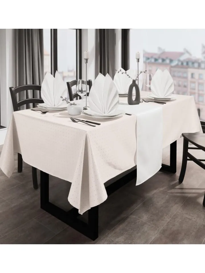 REDBEST Tisch- & Küchentextilien<Jacquard, Baumwollmischung, Gewebt Tischdecke Alcona in creme