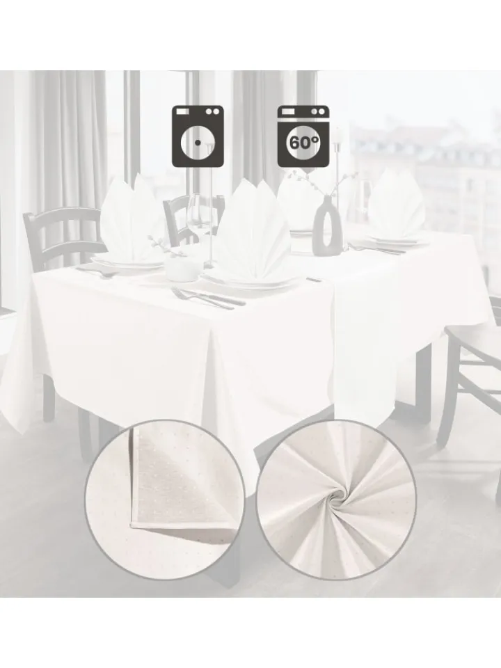 REDBEST Tisch- & Küchentextilien<Jacquard, Baumwollmischung, Gewebt Tischdecke Alcona in creme