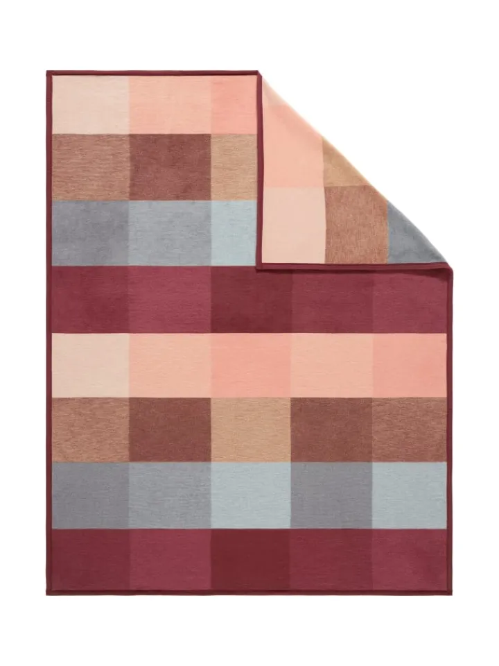 Erwin Müller Wohndecken & Plaids<Jacquard, Baumwollmischung Wohndecke Bari in dunkelrot