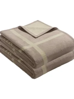 LOOKS by Wolfgang Joop Wohndecken & Plaids<Jacquard, Baumwollmischung Wohndecke 2er-Pack in beige