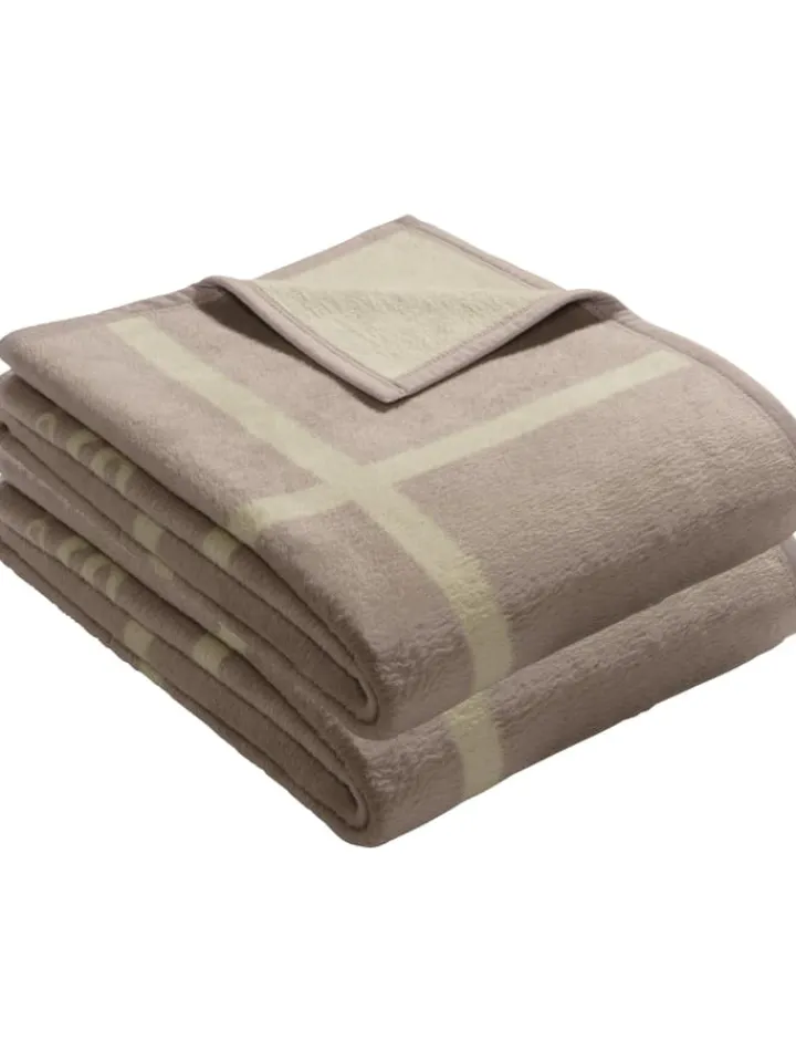 LOOKS by Wolfgang Joop Wohndecken & Plaids<Jacquard, Baumwollmischung Wohndecke 2er-Pack in beige