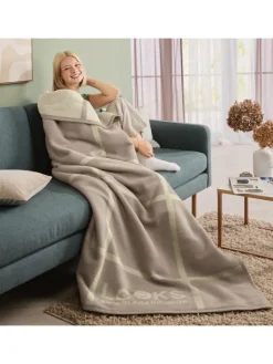 LOOKS by Wolfgang Joop Wohndecken & Plaids<Jacquard, Baumwollmischung Wohndecke in beige