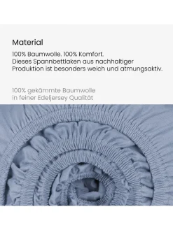 Schiesser Bettwäsche & Bettwaren<Jersey-Spannbettlaken in Hellblau