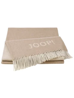 JOOP! Wohndecken & Plaids<FINE-DOUBLEFACE Plaid 130x180 cm, Creme-Natur