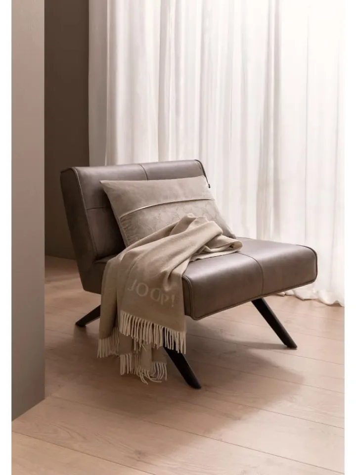 JOOP! Wohndecken & Plaids<FINE-DOUBLEFACE Plaid 130x180 cm, Creme-Natur