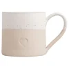 Eulenschnitt Gedeckter Tisch<Jumbotasse "Herz" in Beige/ Weiß - 450 ml