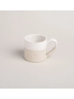 Eulenschnitt Gedeckter Tisch<Jumbotasse "Herz" in Beige/ Weiß - 450 ml