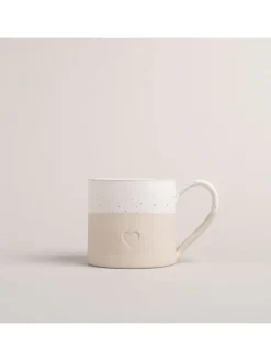 Eulenschnitt Gedeckter Tisch<Jumbotasse "Herz" in Beige/ Weiß - 450 ml