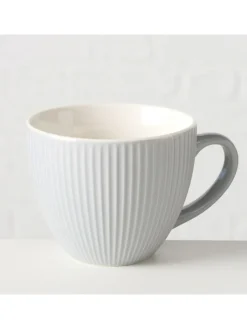 Boltze Gedeckter Tisch<Jumbotasse "Ranura" in Hellgrau - 420 ml