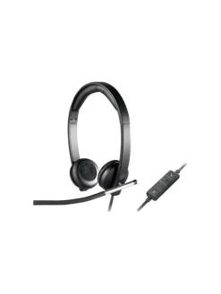 Logitech Tv & Audio<Kabelgebundenes PC Headset - USB Headset mit Bedienelement in Schwarz