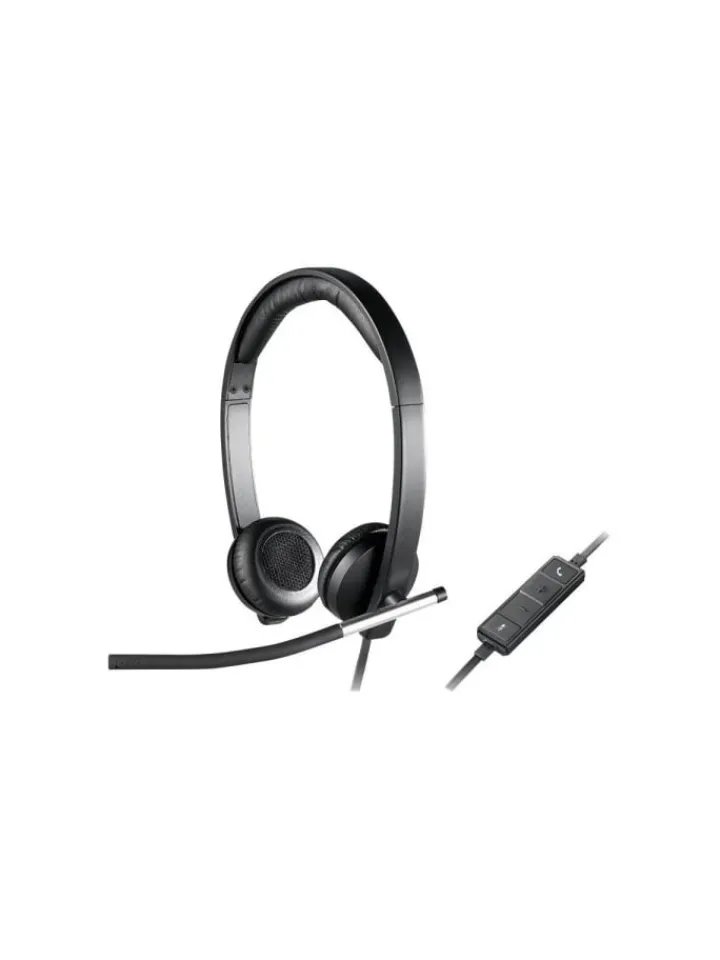 Logitech Tv & Audio<Kabelgebundenes PC Headset - USB Headset mit Bedienelement in Schwarz