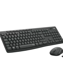 Logitech Tablets, Konsolen & Elektronisches Spielzeug<Kabelloses Tastatur-Maus-Set mit SilentTouch-Technologie, in Schwarz