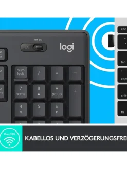 Logitech Tablets, Konsolen & Elektronisches Spielzeug<Kabelloses Tastatur-Maus-Set mit SilentTouch-Technologie, in Schwarz